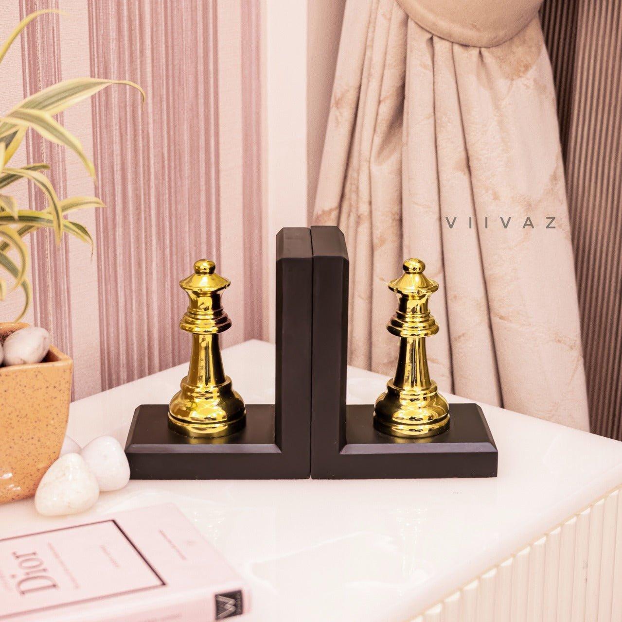 Chess Bookend Metal